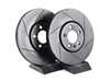 ES#4668392 - 3A0615301A-S - Front V5 Slotted Brake Rotors - Set (288x25) - Precision manufactured for consistent stopping power during high performance driving. Featuring a matte black zinc coating for corrosion protection. - ECS - Volkswagen