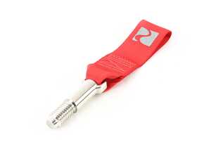 ES#4641954 - E308 - Strap Style Tow Hook - Red - Designed to handle any off-track adventure quickly and reliably - Rennline - Porsche