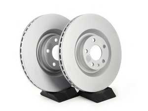 ES#4668246 - 8E0615301T-P - Front V5 Plain Brake Rotors - Set (345x30) - Precision manufactured and featuring a GeoSpec corrosion-resistant coating - ECS - Audi