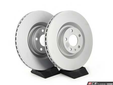 ES#4668246 - 8E0615301T-P - Front V5 Plain Brake Rotors - Set (345x30) - Precision manufactured and featuring a GeoSpec corrosion-resistant coating - ECS - Audi