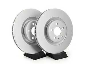 ES#4668214 - 8K0615301M-P - Front V5 Plain Brake Rotors - Set (345x30) - Precision manufactured and featuring a GeoSpec corrosion-resistant coating - ECS - Audi