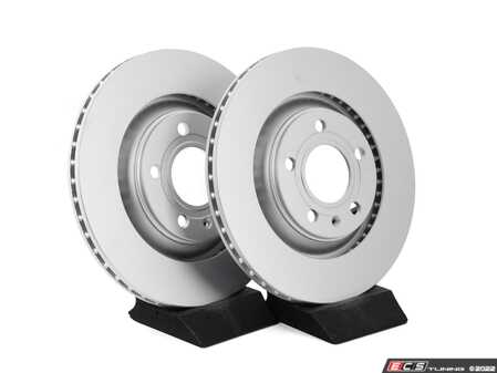 ES#4668233 - 8E0615601R-P - Rear V5 Plain Brake Rotors - Set (300x22) - Precision manufactured and featuring a GeoSpec corrosion-resistant coating - ECS - Audi