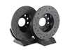 ES#4668283 - 5Q0615601F-XS - Rear V5 Drilled & Slotted Brake Rotors - Set (253x10) - Precision manufactured for consistent stopping power during high performance driving. Featuring a matte black zinc coating for corrosion protection. - ECS - Audi Volkswagen