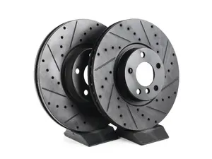 Front V5 Drilled & Slotted Brake Rotors - Set (348x30)