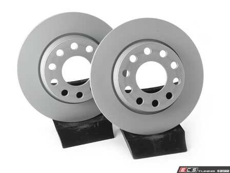 ES#4668236 - 8E0615601Q-P - Rear V5 Plain Brake Rotors - Set (255x12)
 - (NO LONGER AVAILABLE) - Precision manufactured and featuring a GeoSpec corrosion-resistant coating - ECS - 