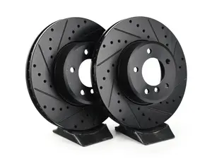 Front V5 Drilled & Slotted Brake Rotors - Set (324x30)