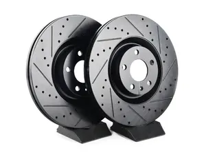 Front V5 Drilled & Slotted Brake Rotors - Set (345x30)