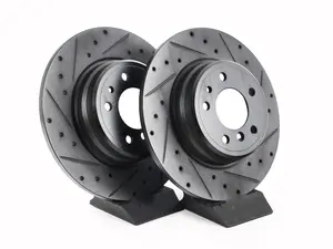 Rear V5 Drilled & Slotted Brake Rotors - Set (324x12)