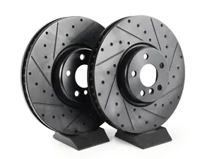 Front V5 Drilled & Slotted Brake Rotors - Set (348x36)