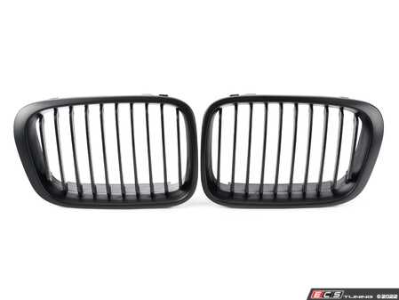 ES#1892388 - BM01-4601-B - Blackout Grille Set - Matte Black - Add Euro styling to your E46 in minutes! - ECS - BMW