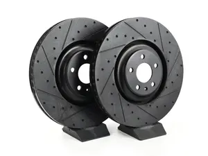 Front V5 Dimpled & Slotted Brake Rotors - Set (380x36)