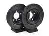 ES#5457317 - 3421686489KT2 - Performance Rear Brake Service Kit - Featuring ECS V5 drilled & slotted rotors and ECS EP24 "Enthusiast Performance" pads. - Assembled By ECS - BMW
