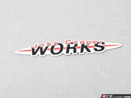 ES#35205 - 13717558251 - JCW Emblem / Badge For Airbox - Located on the JCW airbox lid - Genuine MINI - MINI