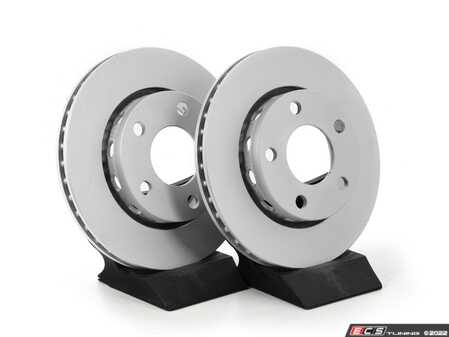 ES#4668256 - 8D0615601D-P - Rear V5 Plain Brake Rotors - Set (256x22) - Precision manufactured and featuring a GeoSpec corrosion-resistant coating - ECS - Audi