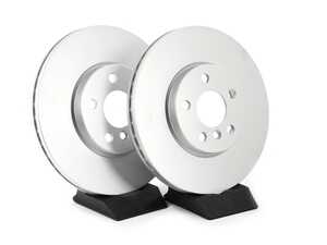ES#4668624 - 34116799351-P - Front V5 Plain Brake Rotors - Set (307x24) - Precision manufactured and featuring a GeoSpec corrosion-resistant coating - ECS - MINI