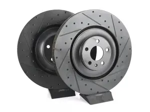 Front V5 Dimpled & Slotted Brake Rotors - Set (400x38)