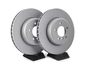 ES#4669147 - 34116763824-P - Front V5 Plain Brake Rotors - Set (348x30) - Precision manufactured and featuring a GeoSpec corrosion-resistant coating - ECS - BMW