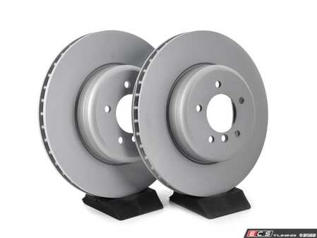ES#4669147 - 34116763824-P - Front V5 Plain Brake Rotors - Set (348x30) - Precision manufactured and featuring a GeoSpec corrosion-resistant coating - ECS - BMW
