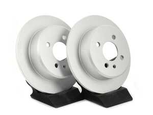 ES#4669045 - 34216755408-P - Rear V5 Plain Brake Rotors - Set (258x10) - Precision manufactured and featuring a GeoSpec corrosion-resistant coating - ECS - BMW