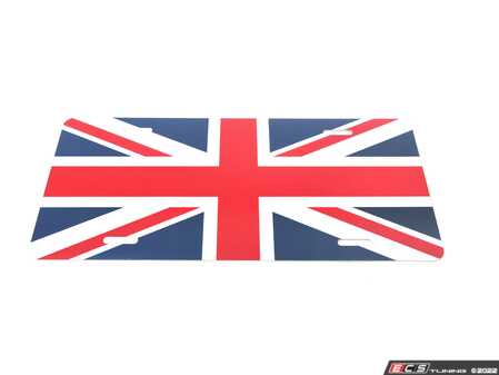 ES#4488392 - 82120309265 - Marque Plate - Union Jack - Priced Each - For the front license plate location - Bremmen Parts - MINI