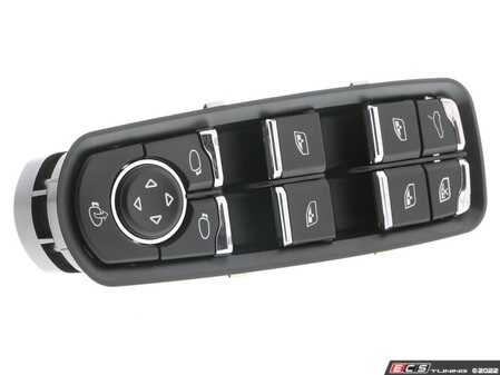 ES#4684806 - 7PP959858RDML - Driver Window Switch Controller  - Matte black and bright chrome switch unit - Vemo - Porsche