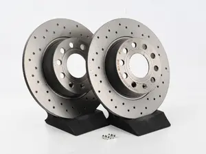 Cross Drilled UV Coated Brake Rotors - Pair (272x10)