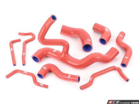 ES#12063 - TCS219CR - Samco Silicone Coolant Hose Kit - Red - Comes with 9 coolant hoses in Red - Samco - Volkswagen