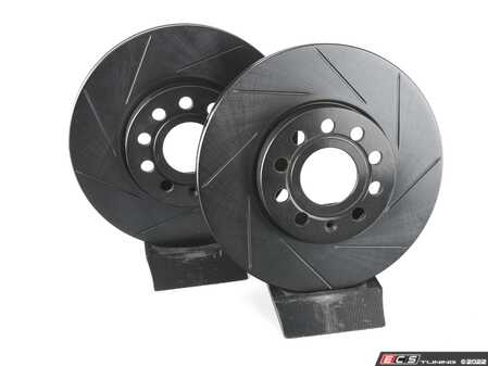 ES#2582051 - D1107MTXKT2 - Performance Front Brake Service Kit (288x25) - Featuring ECS V5 slotted rotors and ECS EP24 Enthusiast Performance pads - Assembled By ECS - Volkswagen