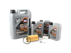 ES#4630147 - g0521951qdspKT1 - Oil Service Kit - Complete kit includes genuine oil, drain plug, sealing washer, and filter for a complete oil change - Assembled By ECS - Audi