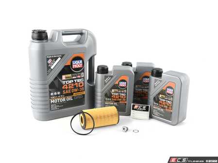 ES#4630147 - g0521951qdspKT1 - Oil Service Kit - Complete kit includes genuine oil, drain plug, sealing washer, and filter for a complete oil change - Assembled By ECS - Audi