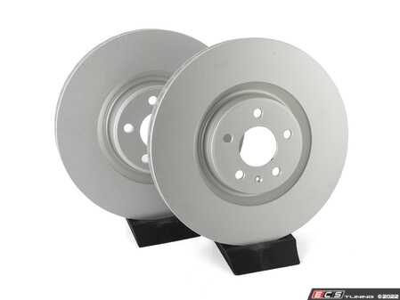 ES#4668350 - 4G0615301T-P - Front V5 Plain Brake Rotors - Set (356x34) - Precision manufactured and featuring a GeoSpec corrosion-resistant coating - ECS - Audi