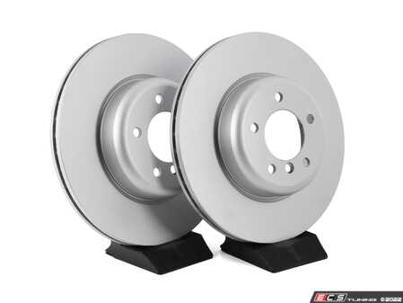 ES#4669138 - 34116778647-P - Front V5 Plain Brake Rotors - Set (338x26) - Precision manufactured and featuring a GeoSpec corrosion-resistant coating - ECS - BMW
