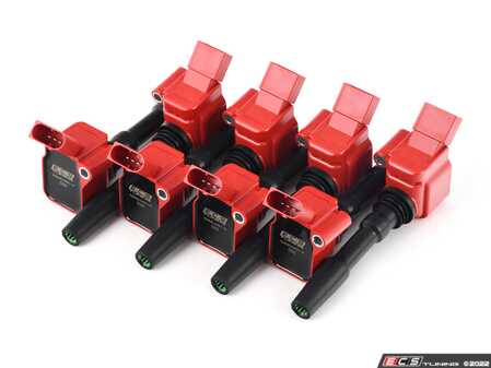 ES#4686060 - 002540LCA09KT - ECS Performance Ignition Coils - Set Of Eight - Designed to be a direct plug-and-play upgrade to factory coils, providing greater energy output, ensuring a stronger and more consistent spark! - ECS - Audi