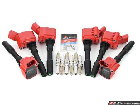 ES#4686058 - 002540LCA07KT - ECS Performance Ignition Service Kit - Includes six Red ECS coil packs and OEM spark plugs to service your ignition system - Assembled By ECS - Audi