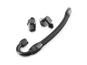 ES#4685682 - 043464LA03 - CSL Crankcase Vent Hose - AN Lines and Fittings (04.5-06) - A combination of billet fittings and AN lines for an upgraded and serviceable crankcase vent hose. Attaches between the oil separator and the CSL air box. - Turner Motorsport - BMW