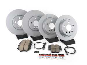 ES#4352207 - 34116799351KT3 - Front & Rear Brake Service Kit  - Featuring Zimmermann rotors and Akebono pads - Assembled By ECS - MINI