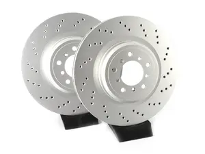 Front V5 Drilled Brake Rotors - Set (360x30)