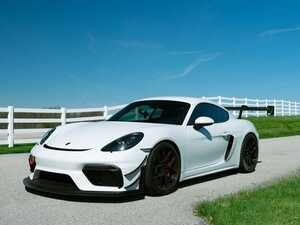 ES#4686208 - A0284A-MAT - Porsche 718 GT4 Dive Plane Kit - Matte Clear - Featuring Dual Element 2x2 Carbon Fiber Weave Planes - Verus Engineering - Porsche