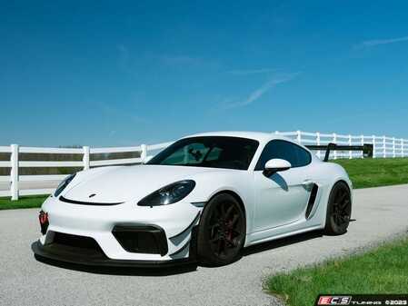 ES#4686208 - A0284A-MAT - Porsche 718 GT4 Dive Plane Kit - Matte Clear - Featuring Dual Element 2x2 Carbon Fiber Weave Planes - Verus Engineering - Porsche