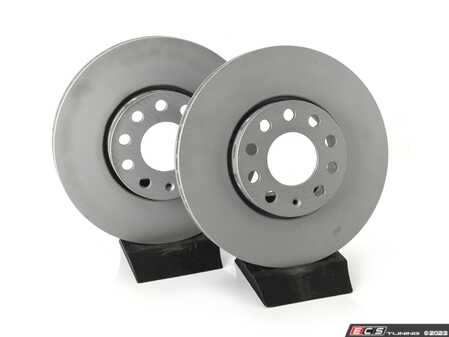 ES#4668387 - 4A0615301D-P - Front V5 Plain Brake Rotors - Set (288x25) - Precision manufactured and featuring a GeoSpec corrosion-resistant coating - ECS - Audi Volkswagen