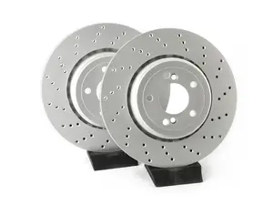 ECS - 34112283801-X - Front V5 Drilled Brake Rotors - Set (360x30)