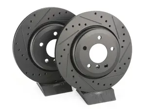 Rear V5 Drilled & Slotted Brake Rotors - Set (320x22)