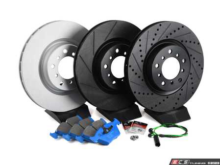 ES#4685609 - 34112229529 - Build Your Own Front Brake Service Kit - Features ECS V5 Performance rotors, your choice of pads, and everything you need for a smooth install! - Assembled By ECS - BMW