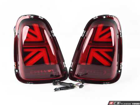 ES#4608259 - BM11-R5607-R-A - MINI Cooper Union Jack LED Red Lens/Black/Red Led Taillights R56 R57 R58 R59 Set - Upgrade to Union Jack design tail lights for your MINI F56 style Union Jack but for the R56-R59 Platform - ZiZa - MINI