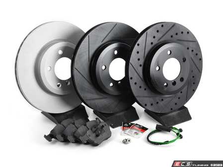 ES#4686169 - 34116864047 - Build Your Own Front Brake Service Kit - Features ECS V5 Performance rotors, your choice of pads, and everything you need for a smooth install! - Assembled By ECS - BMW