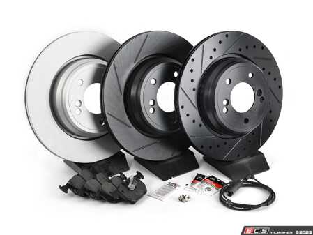 ES#3084089 - 34216792227 - Build Your Own Rear Brake Service Kit - Features ECS V5 Performance rotors, your choice of pads, and everything you need for a smooth install! - Assembled By ECS - BMW