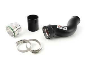 ES#4428232 - 090692ECS09 - Turbo Outlet Boost Pipe - Powdercoated Black - E8X/E9X N55 - Replaces your stock plastic boost pipe for improved flow and reliability - Connects the turbo outlet to the intercooler - ECS - BMW