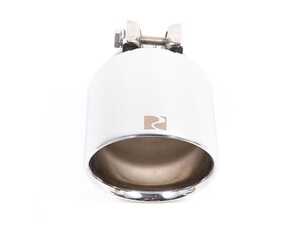 ES#4690061 - EX17.SILVER - Rennline Universal 4" Exhaust Tip - Silver - Priced Each - Stainless Steel exhaust tip featuring swivel attachment for maximum adjustability. 2.5" Swivel Inlet / 4.0" Double Wall, Slant Cut Outlet - Rennline - Audi BMW Volkswagen Mercedes Benz MINI Porsche
