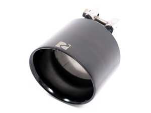 ES#4690062 - EX17.BLACK - Rennline Universal 4" Exhaust Tip - Black - Priced Each - Stainless Steel exhaust tip featuring swivel attachment for maximum adjustability. 2.5" Swivel Inlet / 4.0" Double Wall, Slant Cut Outlet - Rennline - Audi BMW Volkswagen Mercedes Benz MINI Porsche