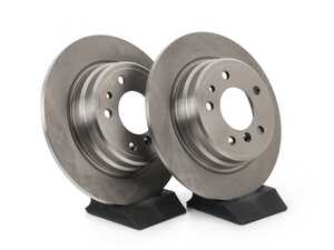 ES#4669041 - 34216756537-P - Rear V5 Plain Brake Rotors - Set (300x10) - Precision manufactured and featuring a GeoSpec corrosion-resistant coating - ECS - BMW